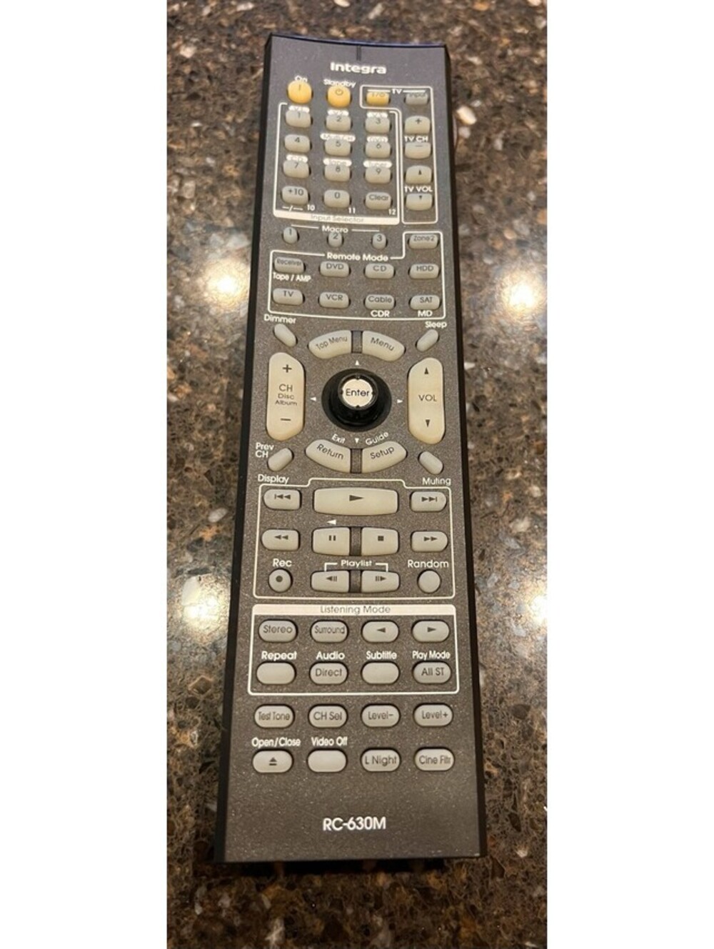 ORIGINAL INTEGRA RC-630M REMOTE CONTROL